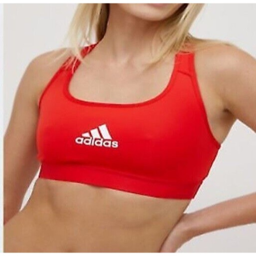 Adidas Women's Training bra, Vivid Red/white, LAC